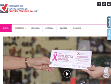 Tablet Screenshot of colimacontraelcancer.org